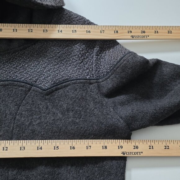 Annie 50 Cardigan Womens XL Gray Shawl Collar LS Burrons Wool Blend Retro Look - Picture 5 of 16